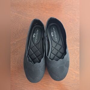 Aerosoles Kids Black Knit Flats